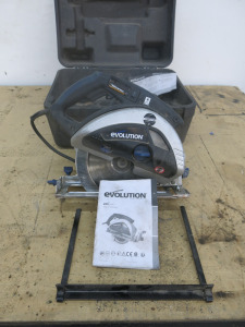 Evolution Circular Saw, Model EVO 230, 110v. Comes with Carry Case.