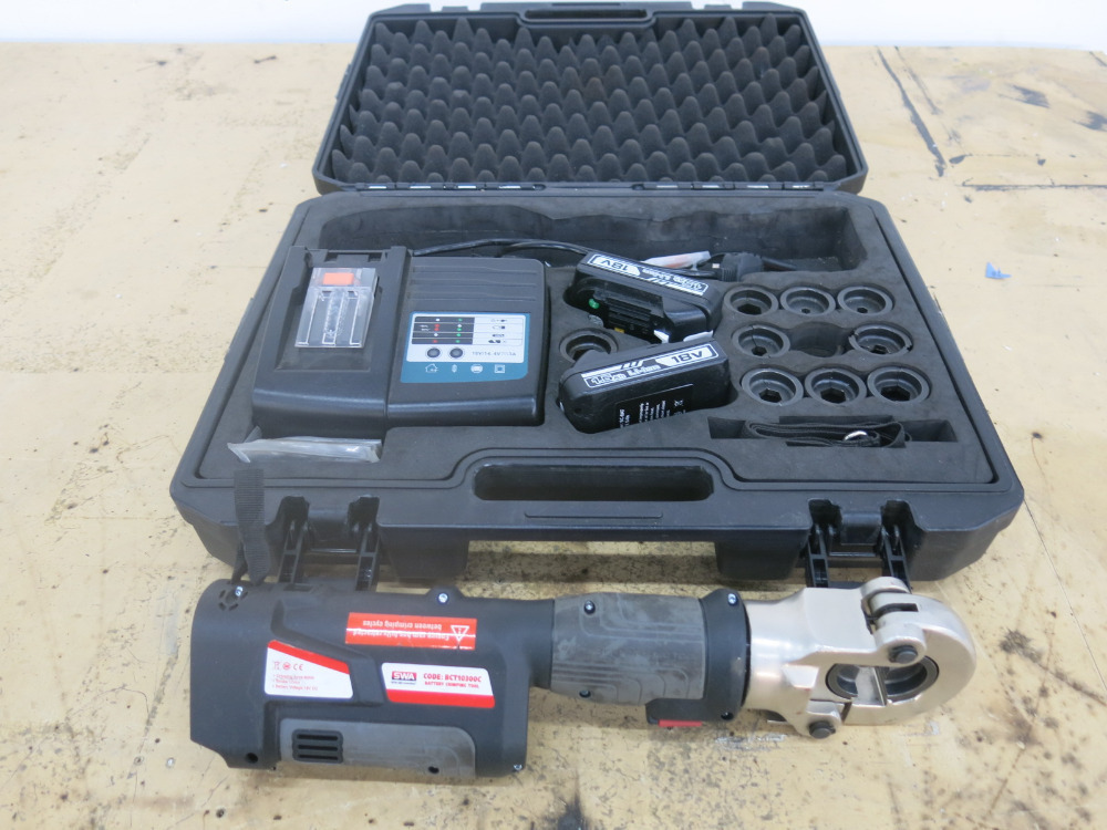 Swa Tool SWA Compact Hydraulic Battery Crimping Tool Kit. Comes with Crimping ...