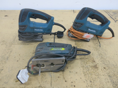 3 x Makita Jig Saws, Model 4350.