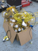 7 x Reels of Briticent Site Electric Festoon Lights, 110v with 1 x Extension Reel 110v & 1 x Defender Light 110v. - 2