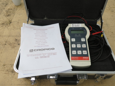 Cropico Handheld Milli-Ohmmeter, Model 4002. Comes with Metal Carry Case.