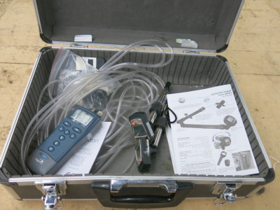 Case Containing 3 x Testing Equipment to Include; 1 x Digitron 2000 Series Manometer, 1 x Kestrel 2000 Pocket Weather Meter & 2 x Testo 405-v1 Velocity Stick.