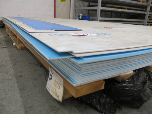 Pallet Containing 35 Sheets of 3mm Beplas Foamex, Size 120 x 300cm.