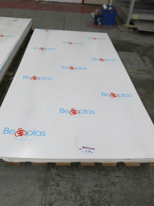 Pallet Containing 10 Sheets of 3mm Beplas Foamex, Size 120 x 240cm.