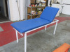 Folding Medical Examination Couch in Blue. - 2