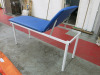 Folding Medical Examination Couch in Blue. - 4