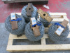 Pallet Containing 4 & 1/2 Rolls of Sentinel Mild Steel 2.55mm Barbed Wire. Approx Length per Roll 200m.