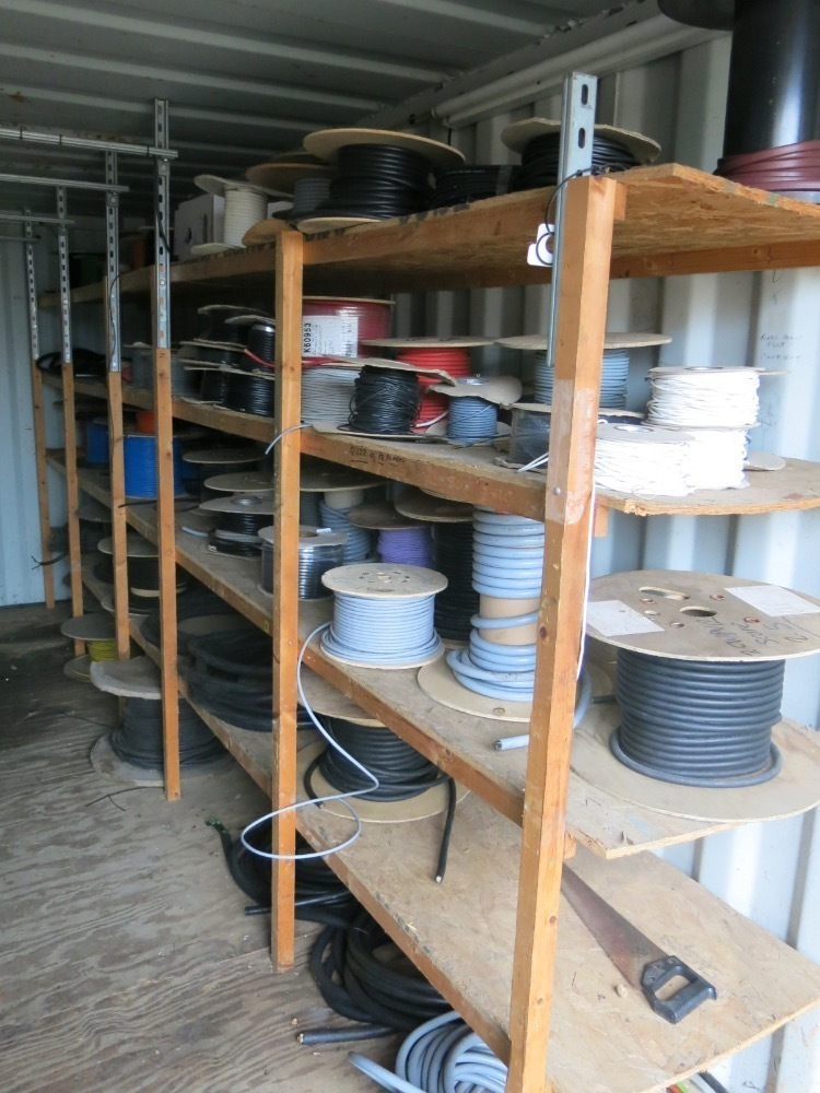 Approx 80 x Assorted Reels of Heavy Duty, Medium & Small Wiring & Cable ...