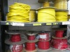 4 x Bays of Assorted New/Part Rolls of Heavy Duty & Medium Wiring, Cable & Sleeve to Include: Approx 15 x Heavy Duty, Approx 110 x Medium/Small & Approx 70 x Rolls of Sleeve (As Viewed) LOCATED IN STORES SHED 1. - 15