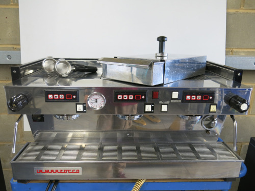 La Marzocco Linea 3 Group Coffee Machine, Model 3AV, S/N L046131, DOM 06/15. Comes with Knock Box & Accessories (As Viewed/Pictured).