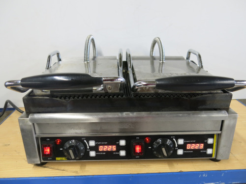 Buffalo Electric Double Contact Panini Grill, Model 537-B-03.