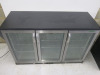 Gamko 3 Door Back Bar Chiller, Model MG2/315GCS. Size H90 x W135 x D50cm. - 2