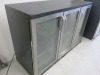 Gamko 3 Door Back Bar Chiller, Model MG2/315GCS. Size H90 x W135 x D50cm. - 3