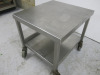 Mobile Stainless Steel Trolley with Shelf Under. Size H53 x W52 x D57cm. - 3