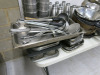 Large Quantity of Assorted Metal Kitchen Accessories to Include: Frying Pans, Sauce Pans, Baking Trays, Cream Chargers, Assorted Tools, etc ( As Viewed/Pictured). - 2