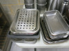 Large Quantity of Assorted Metal Kitchen Accessories to Include: Frying Pans, Sauce Pans, Baking Trays, Cream Chargers, Assorted Tools, etc ( As Viewed/Pictured). - 19