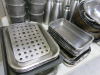 Large Quantity of Assorted Metal Kitchen Accessories to Include: Frying Pans, Sauce Pans, Baking Trays, Cream Chargers, Assorted Tools, etc ( As Viewed/Pictured). - 20