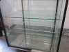 Large Glass & Metal Framed Food Display with 2 x Glass Shelves & 2 x Glass Sliding Doors. Size H80 x W83 x D74cm. - 4