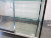 Large Glass & Metal Framed Food Display with 2 x Glass Shelves & 2 x Glass Sliding Doors. Size H80 x W83 x D74cm. - 5