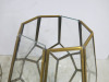 4 x Assorted Sized Brass Effect & Glass Candle Holders. NOTE: condition (As Viewed/Pictured). - 6