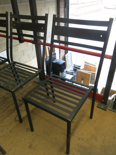 6 x Metal Frame Stacking Chairs.