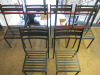 6 x Metal Frame Stacking Chairs. - 5