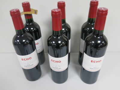 6 x 75cl Bottles of Lynch Bages Echo Pauillac 2019 Red Wine