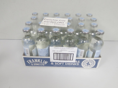 1 x Case of 24 Bottles of Franlin 200ml Premium Light Tonic Water