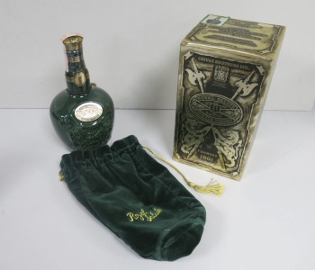 Chivas Royal Salute 21 Year Old Blended Scotch Whisky in Emerald Flagon with Matching Cover and Presentation Box