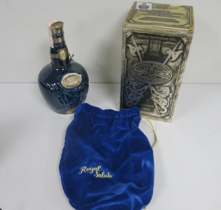 Chivas Royal Salute 21 Year Old Blended Scotch Whisky in Sapphire Blue Flagon with Matching Cover and Presentation Box