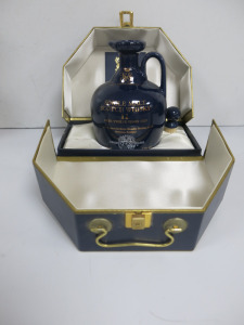 Venice Simplon Orient Express 12 Year Old Single Malt Scotch Whisky in Presentation Case with Ceramic/Cork Stopper Inside. This Single Malt was only available for purchase on the world famous train The Orient Express. The ceramic decanter is supplied in 