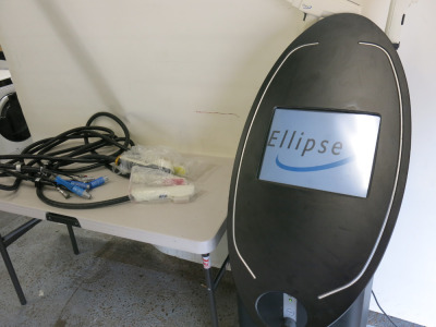 Ellipse Multiflex + Laser Hair Removal Machine, S/N 11110104, Ref 9ESF7496-D04, Year 2011. Comes with 2 Treatment Heads on Machine, Plus 4 Additional Heads in Crate & 25.000 Shot Dongle (Qty Unknown).