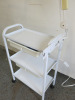 3 Shelf White Trolley with Magnifying Lamp. - 7