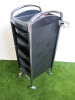 Efalock Hair Dressers Work Trolley on Castors with 5 Drawers. - 3