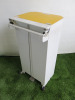 Sunflower Hand Free Fire Retardant Clinical Metal Waste Bin, Size H80cm. - 3