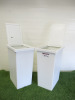 2 x Ikea Filur 11 Gallon White Bins. - 4