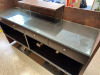 Salon Reception Desk/Counter with Glass Top, 4 Lockable Drawers, Open Rear Storage & Laminate Finish. Size H116 x W195 x D55cm - 5