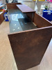 Salon Reception Desk/Counter with Glass Top, 4 Lockable Drawers, Open Rear Storage & Laminate Finish. Size H116 x W195 x D55cm - 14