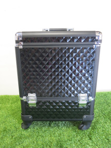 New Songmics Trolley Cosmetic Case in Black, Size H50cm.