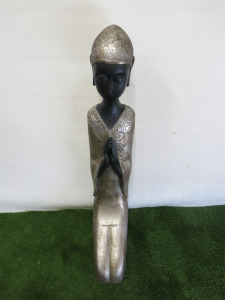 Metal Kneeling Buddha, Size H122cm.