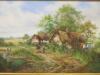 Gilt Gold Framed Oil Canvas Print of Countryside Scene. Size 60 x 87cm - 2