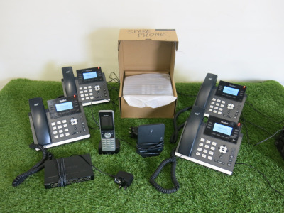 6 x Yealink Telephones to Include: 5 x SIP-T41S, 1 x Cordless W56H, 1 x DEC T IP Base Station & 1 x Netgear 8-Port Gigabit Switch