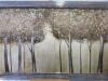 Dark Grey Box Framed Varnished Oil on Canvas Print, Woodland Scene. K.Williams. Size 92 x 170cm (Damaged As Pictured) - 2