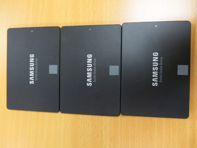 3 x Samsung 860 Evo SSD's to Include: 2 x 250GB & 1 x 500GB.