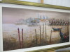 Gold Framed Oil Canvas Print of Venice. Size 84 x 143cm (Note: slight damage on frame as pictured) - 2