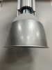 Brushed Aluminium & Glass Shade, Industrial Style Ceiling Pendant Light, Model XF37G (Boxed/New). - 4