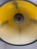 Yellow Glass Shade, Industrial Style Ceiling Pendant Light, Model PC386. (Boxed/New). - 3