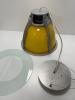 Yellow Glass Shade, Industrial Style Ceiling Pendant Light, Model PC386. (Boxed/New). - 7