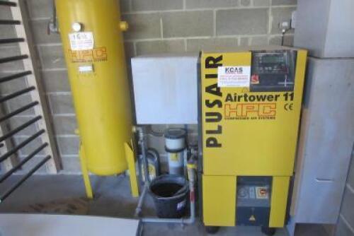 HPC Plusair Airtower II Screw Compressor with Water Separator & 250 Litre Receiver Tank….