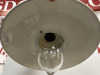 Brushed Round Aluminium & Acorn Shape Glass Pendant Ceiling Light, Model XF40A (Boxed/New). - 4
